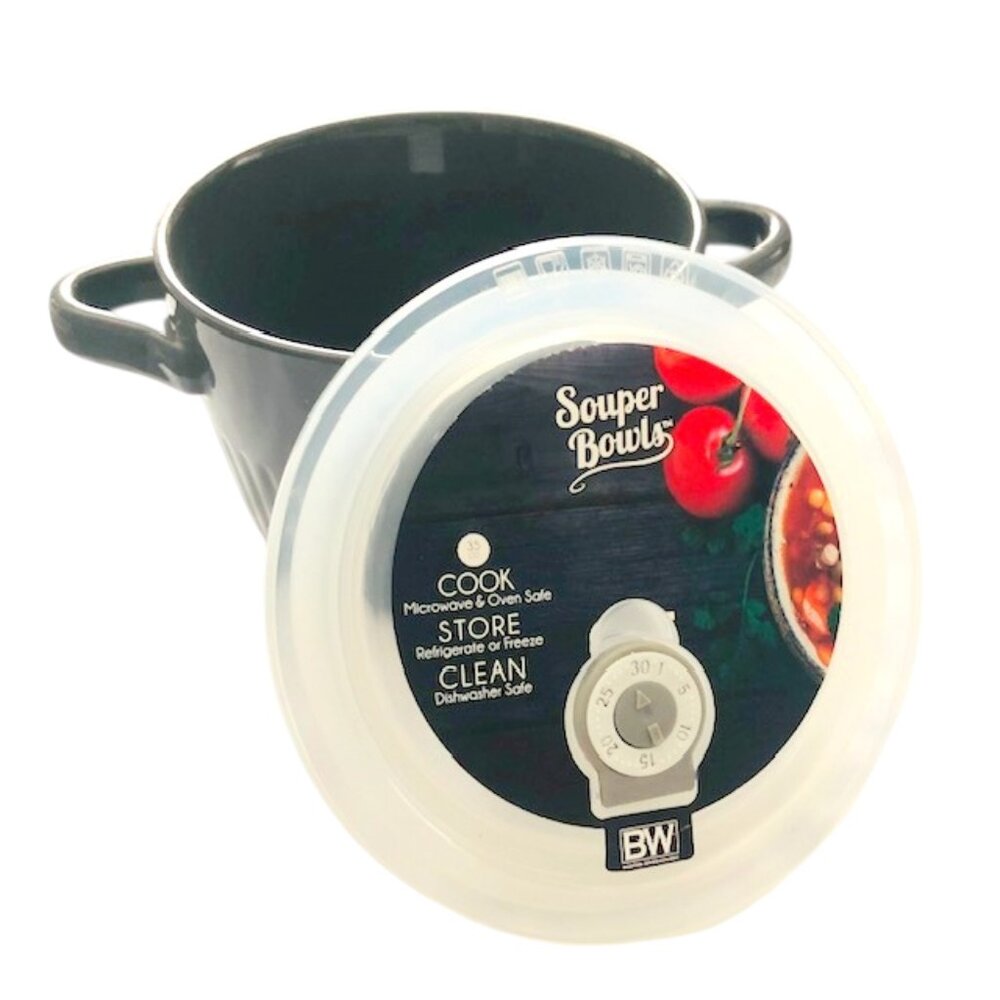 BOSTON WAREHOUSE SOUPER BOWL CROCK WITH LID